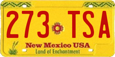 NM license plate 273TSA