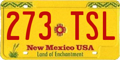 NM license plate 273TSL