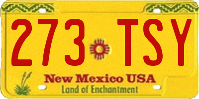 NM license plate 273TSY