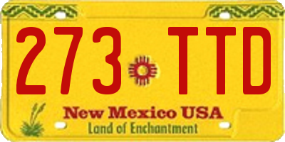 NM license plate 273TTD