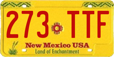 NM license plate 273TTF