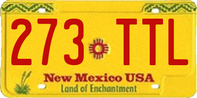 NM license plate 273TTL