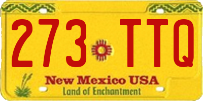 NM license plate 273TTQ