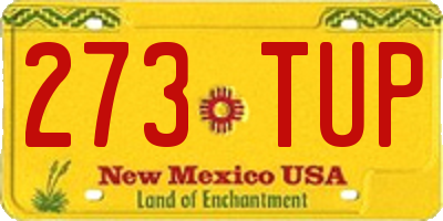 NM license plate 273TUP