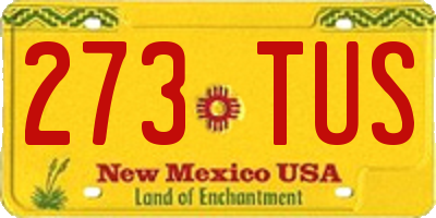 NM license plate 273TUS