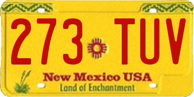 NM license plate 273TUV