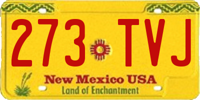 NM license plate 273TVJ
