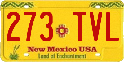NM license plate 273TVL