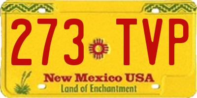 NM license plate 273TVP