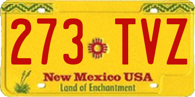NM license plate 273TVZ