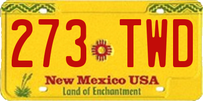 NM license plate 273TWD