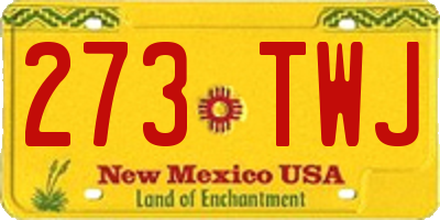 NM license plate 273TWJ