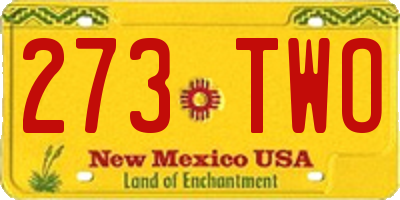 NM license plate 273TWO