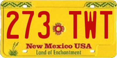 NM license plate 273TWT