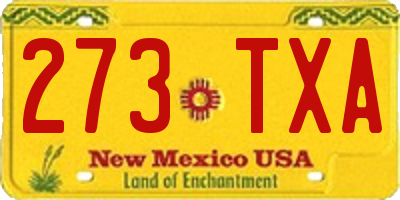 NM license plate 273TXA