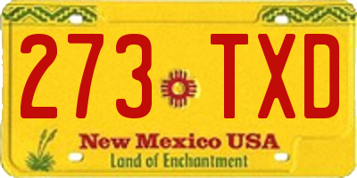 NM license plate 273TXD