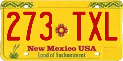 NM license plate 273TXL