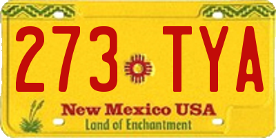 NM license plate 273TYA