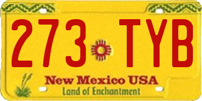 NM license plate 273TYB