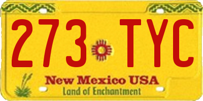 NM license plate 273TYC