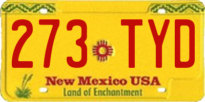 NM license plate 273TYD