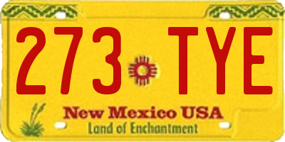 NM license plate 273TYE