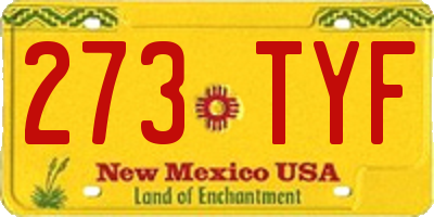 NM license plate 273TYF