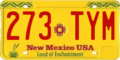 NM license plate 273TYM