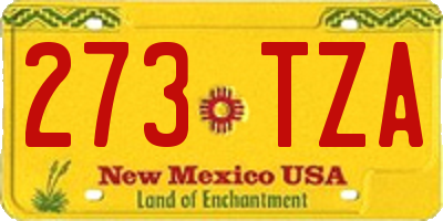 NM license plate 273TZA