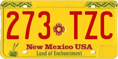 NM license plate 273TZC
