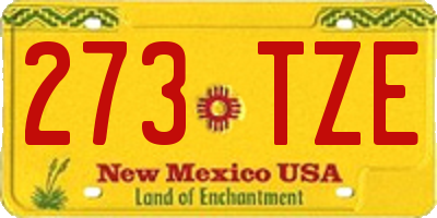 NM license plate 273TZE