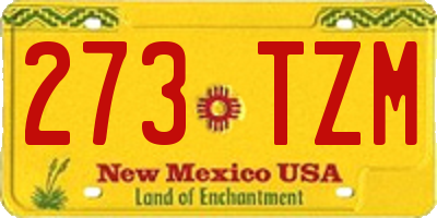 NM license plate 273TZM