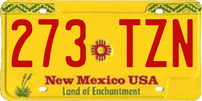 NM license plate 273TZN