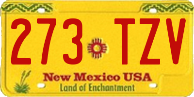 NM license plate 273TZV