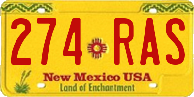 NM license plate 274RAS