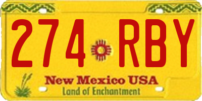 NM license plate 274RBY