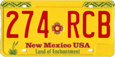 NM license plate 274RCB