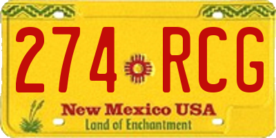 NM license plate 274RCG