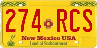 NM license plate 274RCS