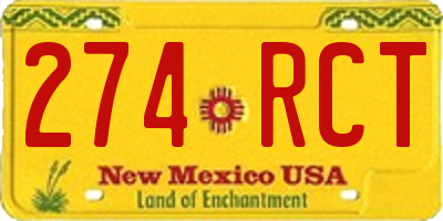 NM license plate 274RCT