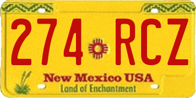 NM license plate 274RCZ