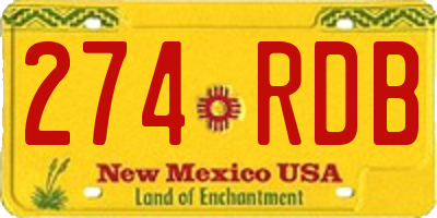 NM license plate 274RDB