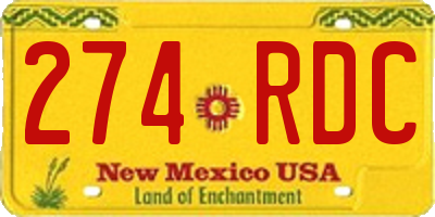 NM license plate 274RDC