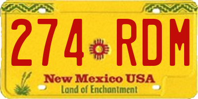 NM license plate 274RDM