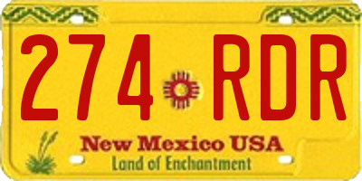 NM license plate 274RDR