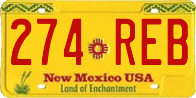 NM license plate 274REB