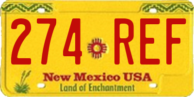 NM license plate 274REF