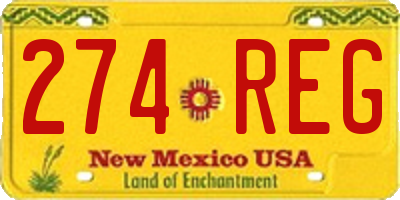 NM license plate 274REG