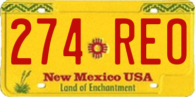 NM license plate 274REO