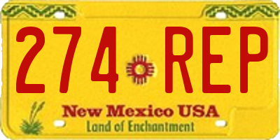 NM license plate 274REP